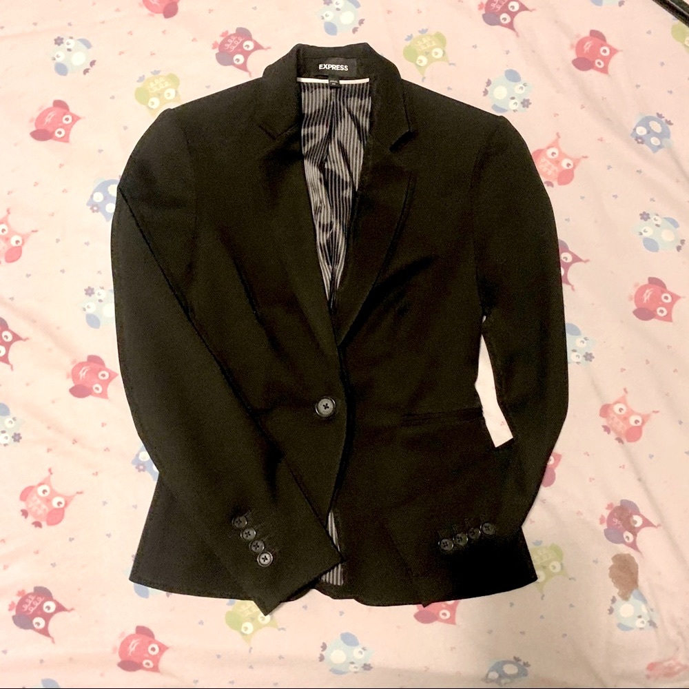 Express Soft Collar One Button Blazer - image 3